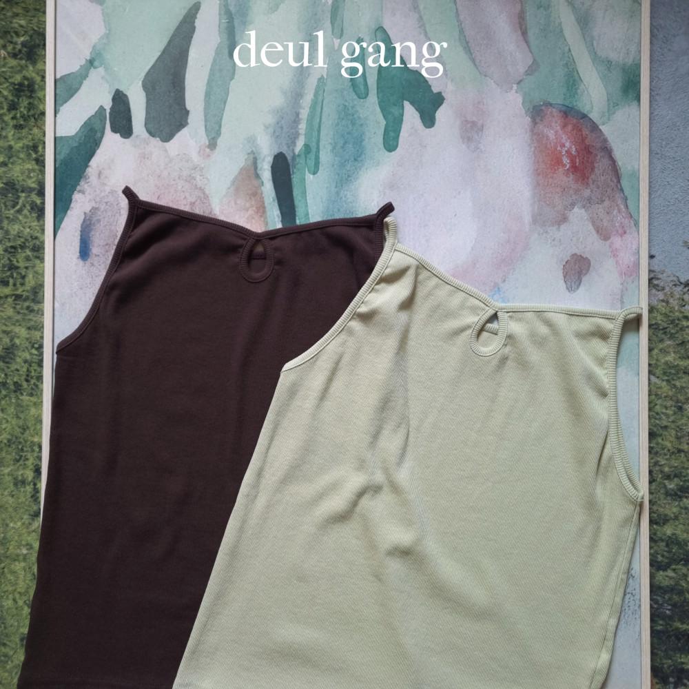 물방울 보트넥 민소매 탑 (2colors)