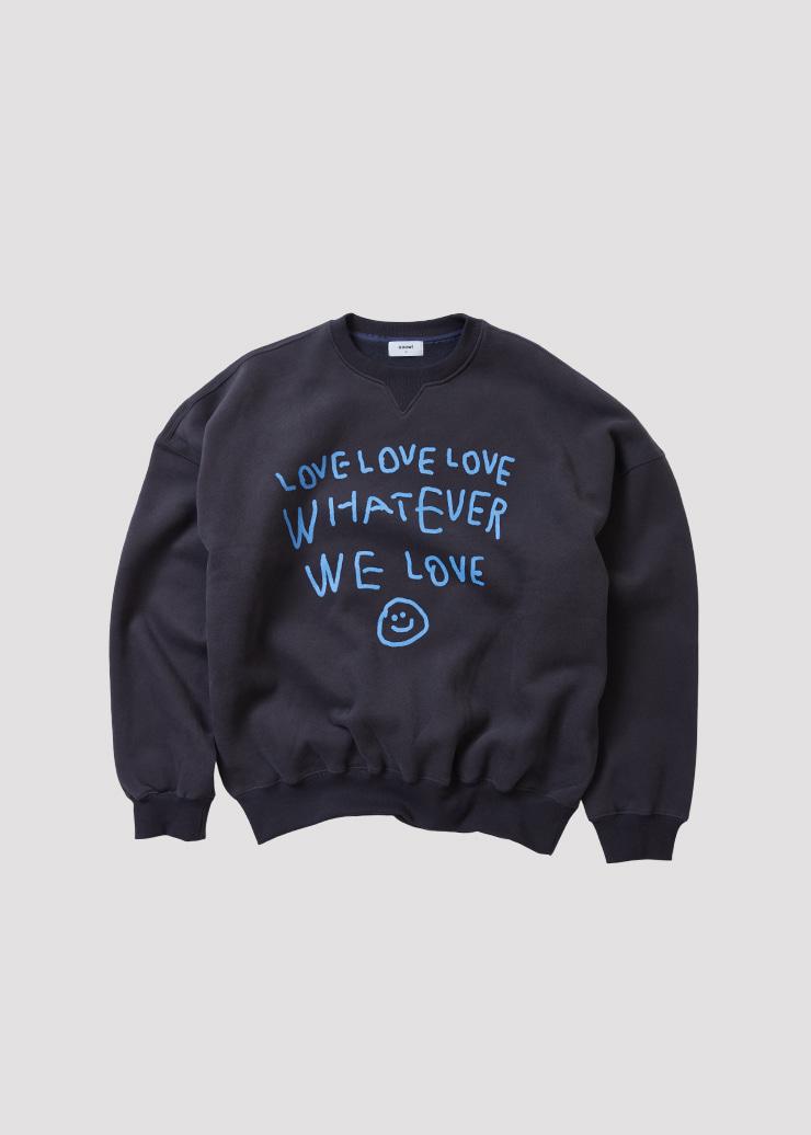 WARM SWEAT WE LOVE DARK GREY