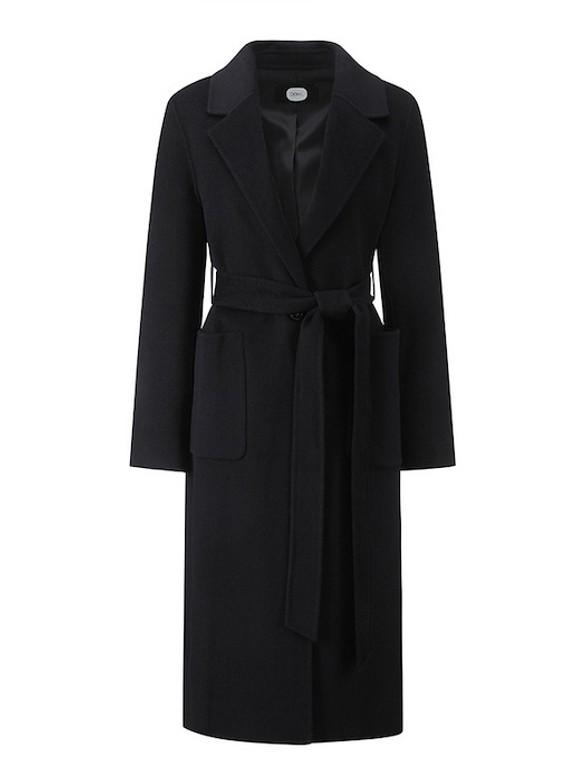 [듀엘] 아웃포켓 핸드메이드 롱 코트 BK_L234PSH515