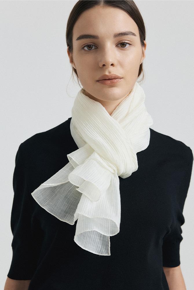플레어 롱 스카프 (ivory)