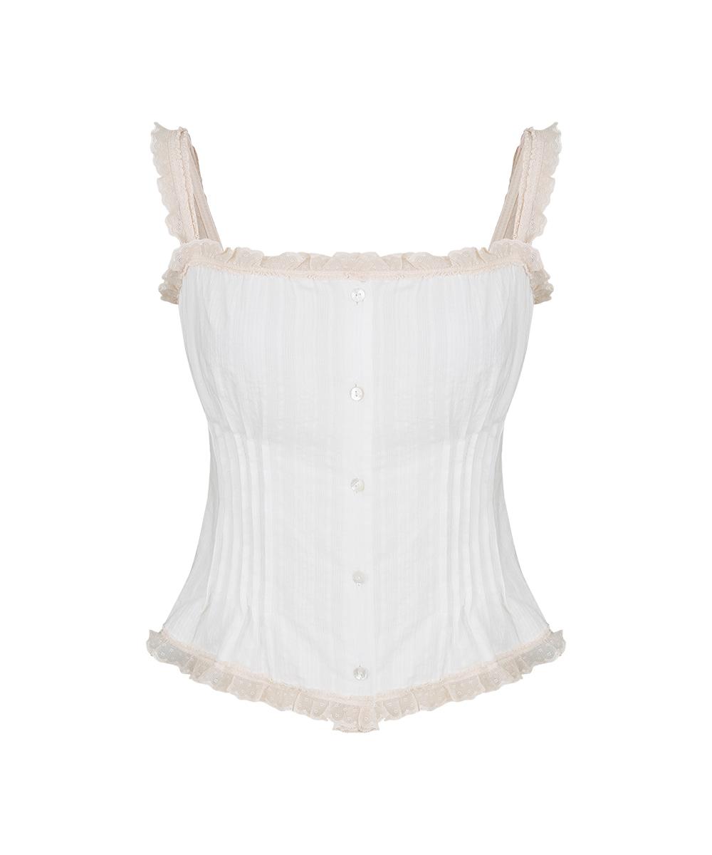 멜르 핀턱 슬리브리스