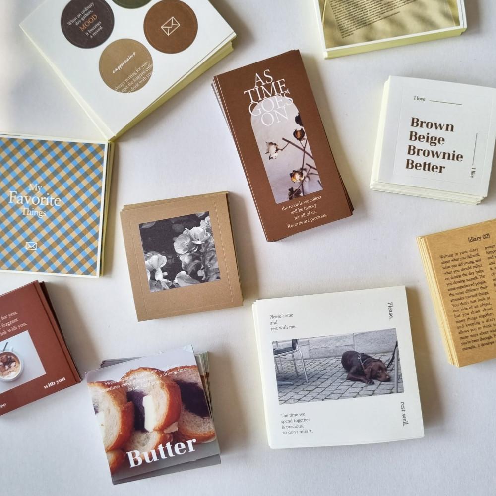 [원페이지] 스티커팩 - 브라운 무드_재입고