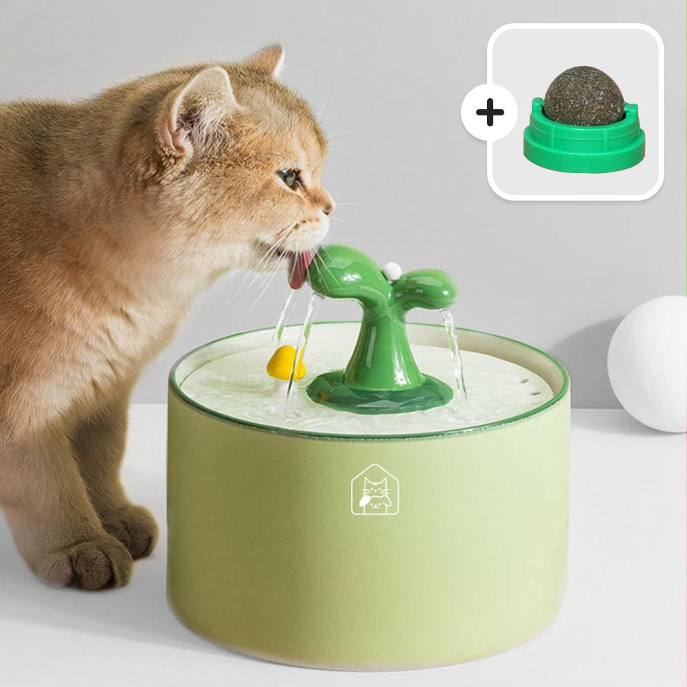 멍냥이랑 반려동물 강아지 고양이 새싹 세라믹 정수기 급수기 1.5L