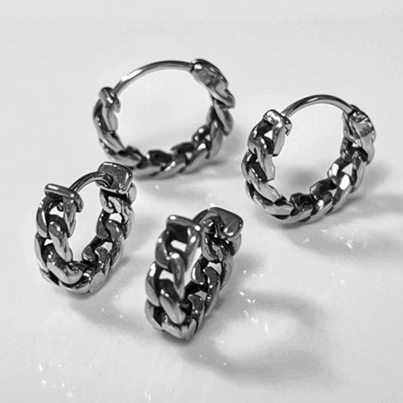 [낱개] 엔틱체인링 링피어싱 링귀걸이