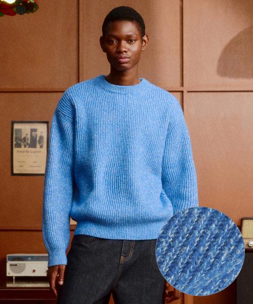 Multi-tweed Sweater (BLUE)
