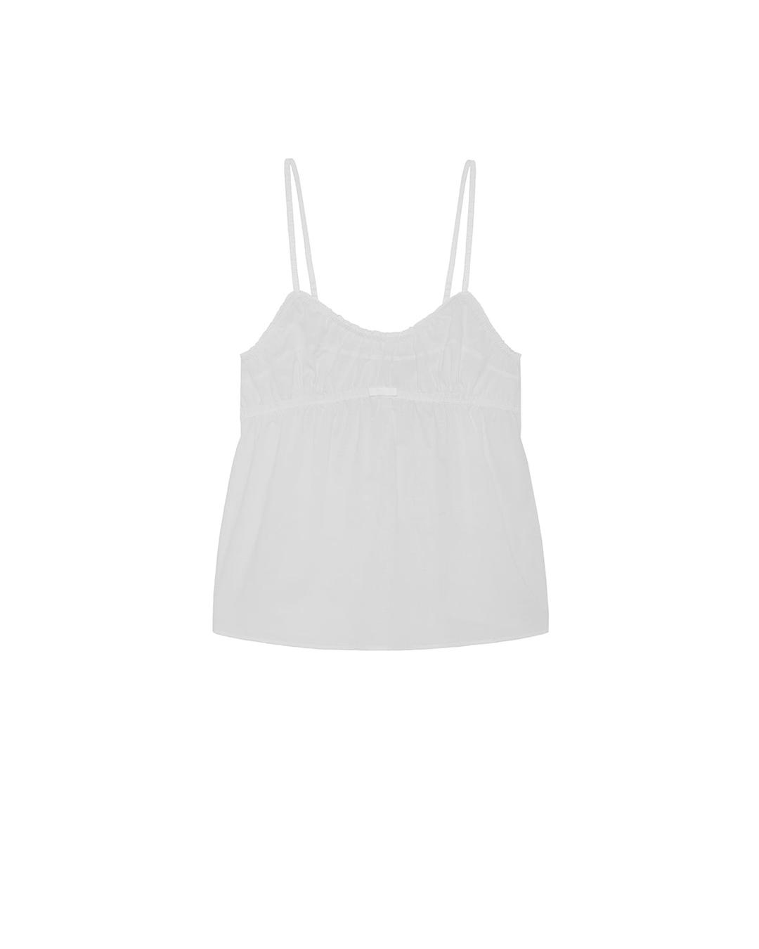 The Babydoll Cami: Cotton Voile White - XS