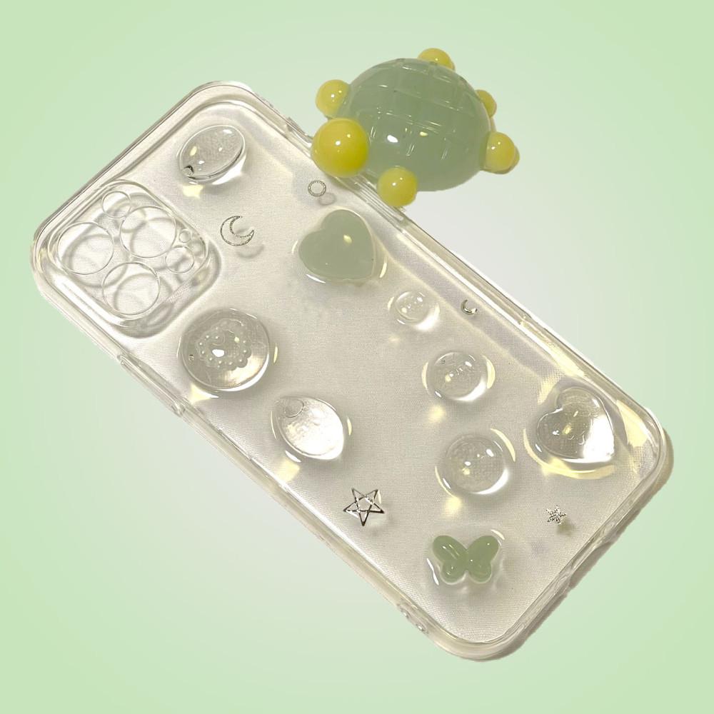 그린 하트 레진 케이스(전 기종 가능)