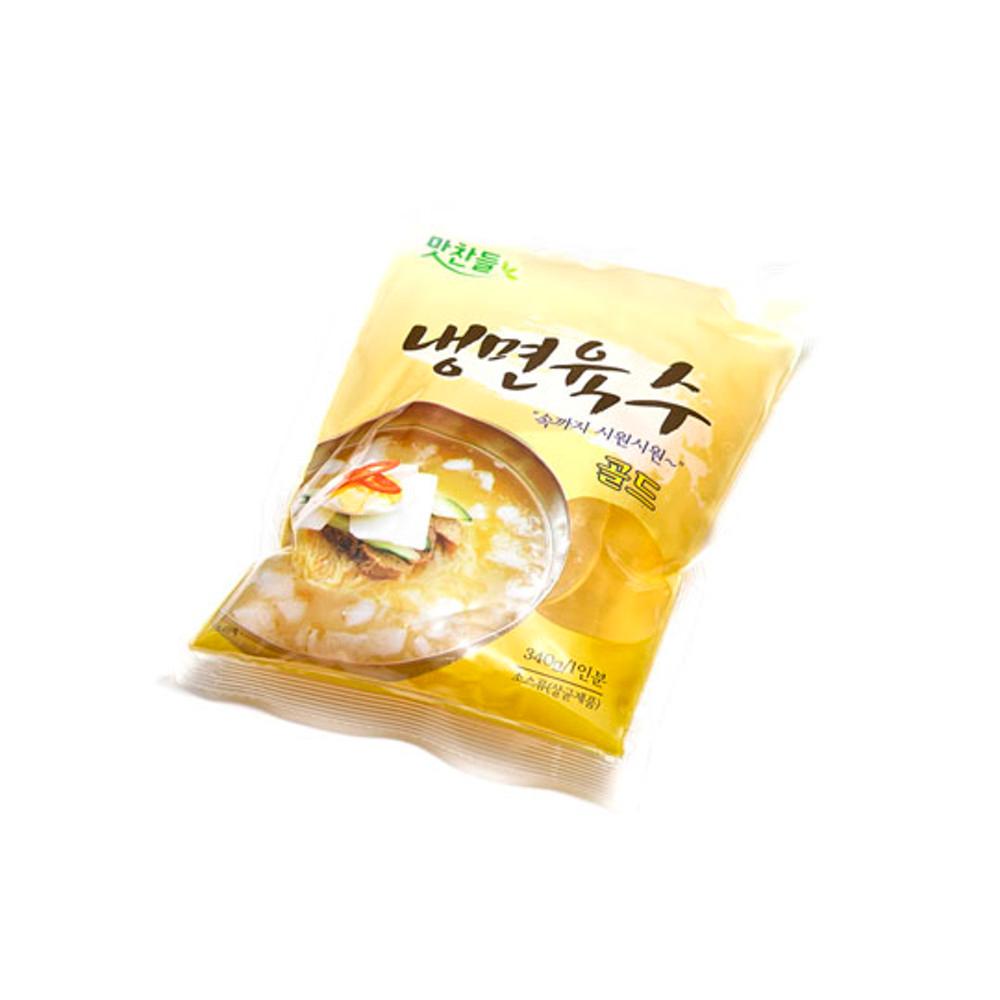 맛찬들 백미 골드 냉면육수 340g 냉동 [잇더분식]