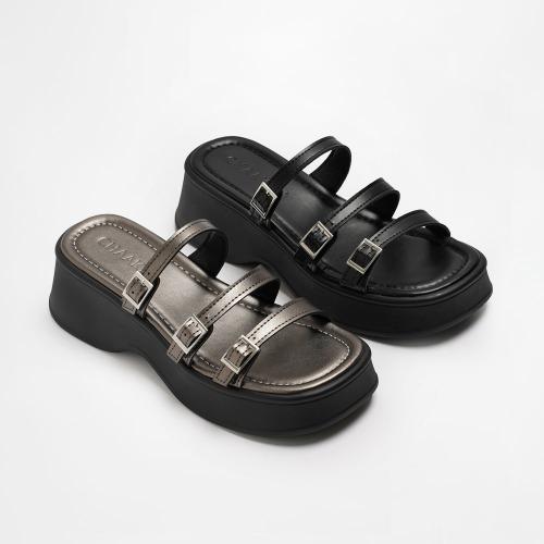 테오 스트랩 플랫폼 뮬 슬리퍼 SPLTS2i126