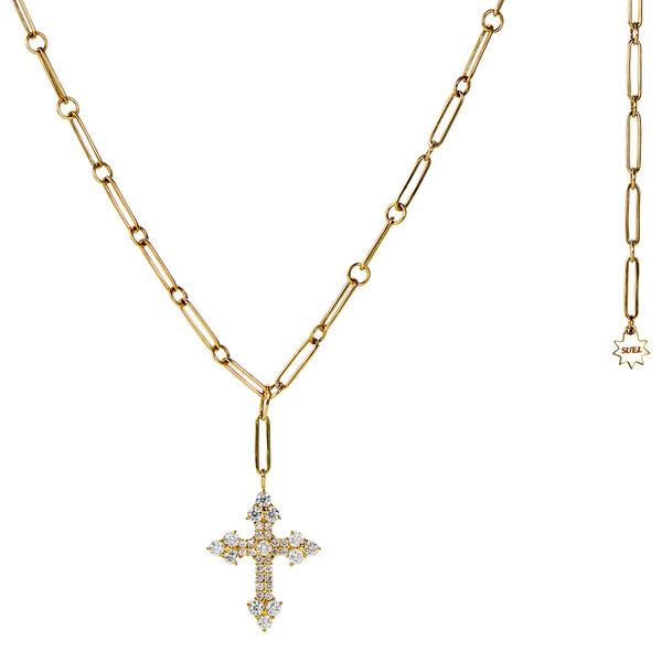 Cross Diamond Chain Necklace