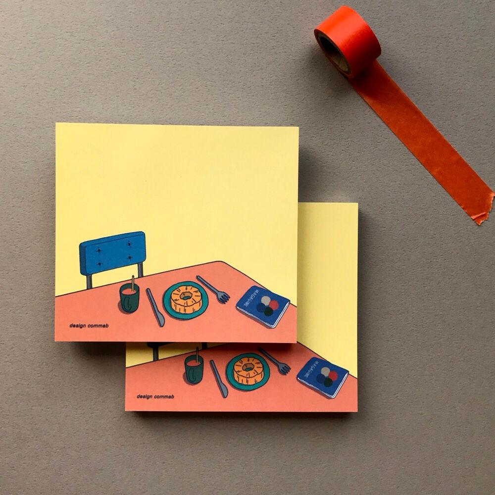 콤마비 메모왕 책상 일러스트 메모지