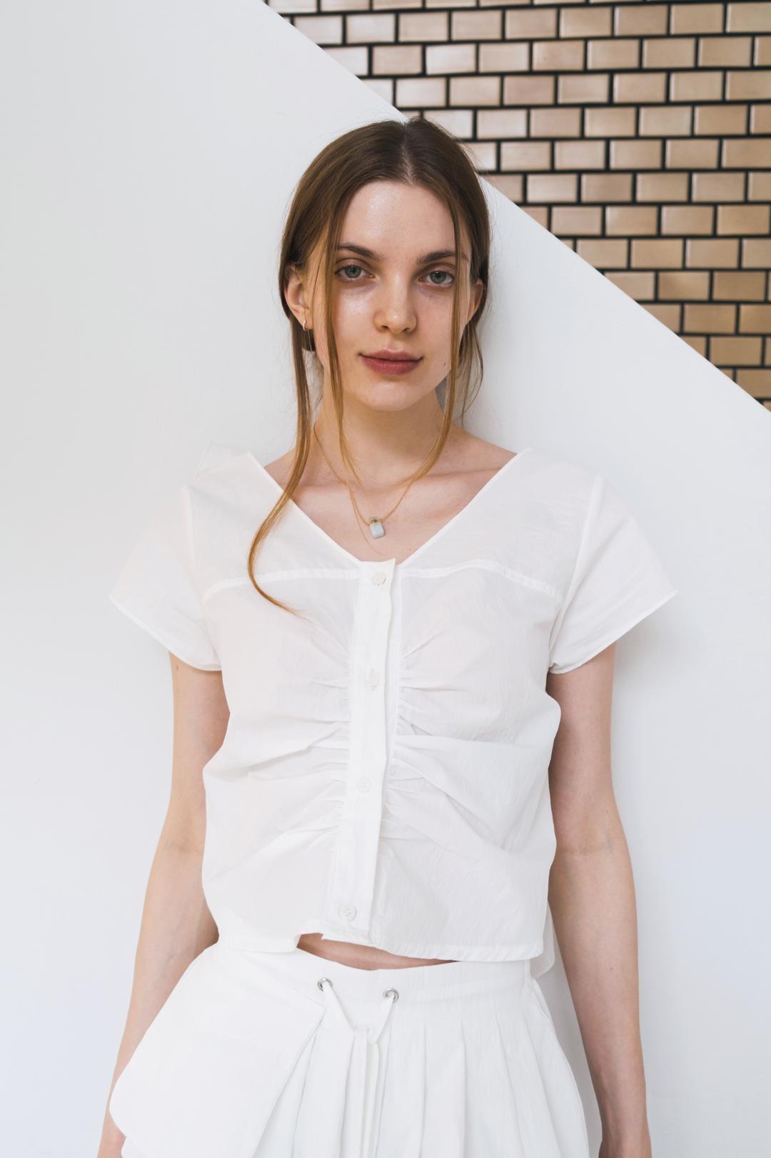 White cologne blouse