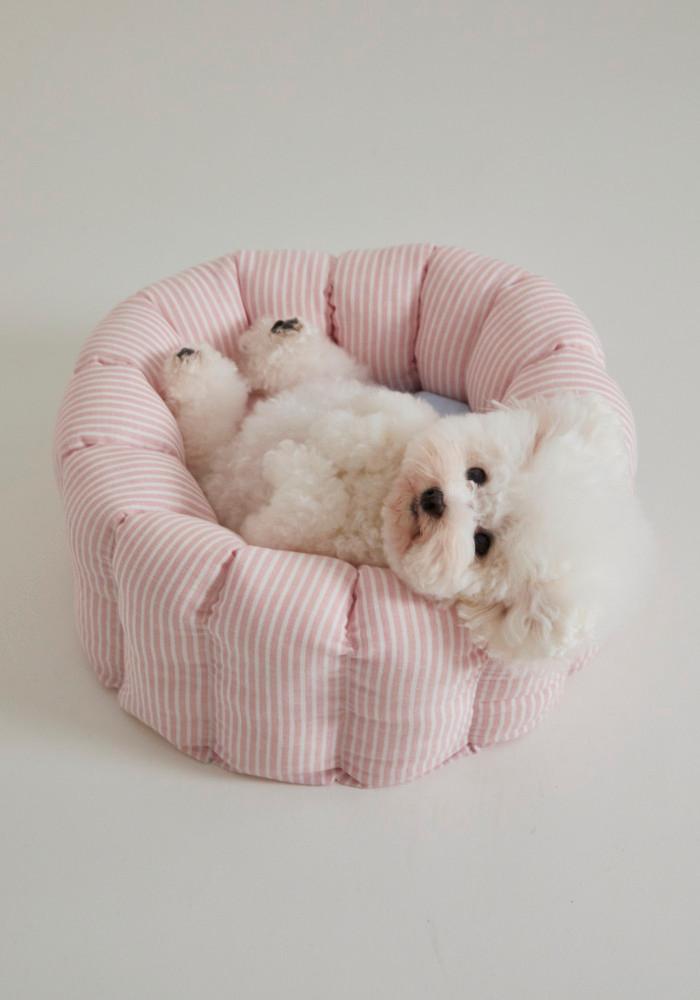 [azalea] stripe linen canele / pink : 아젤리아 azalea