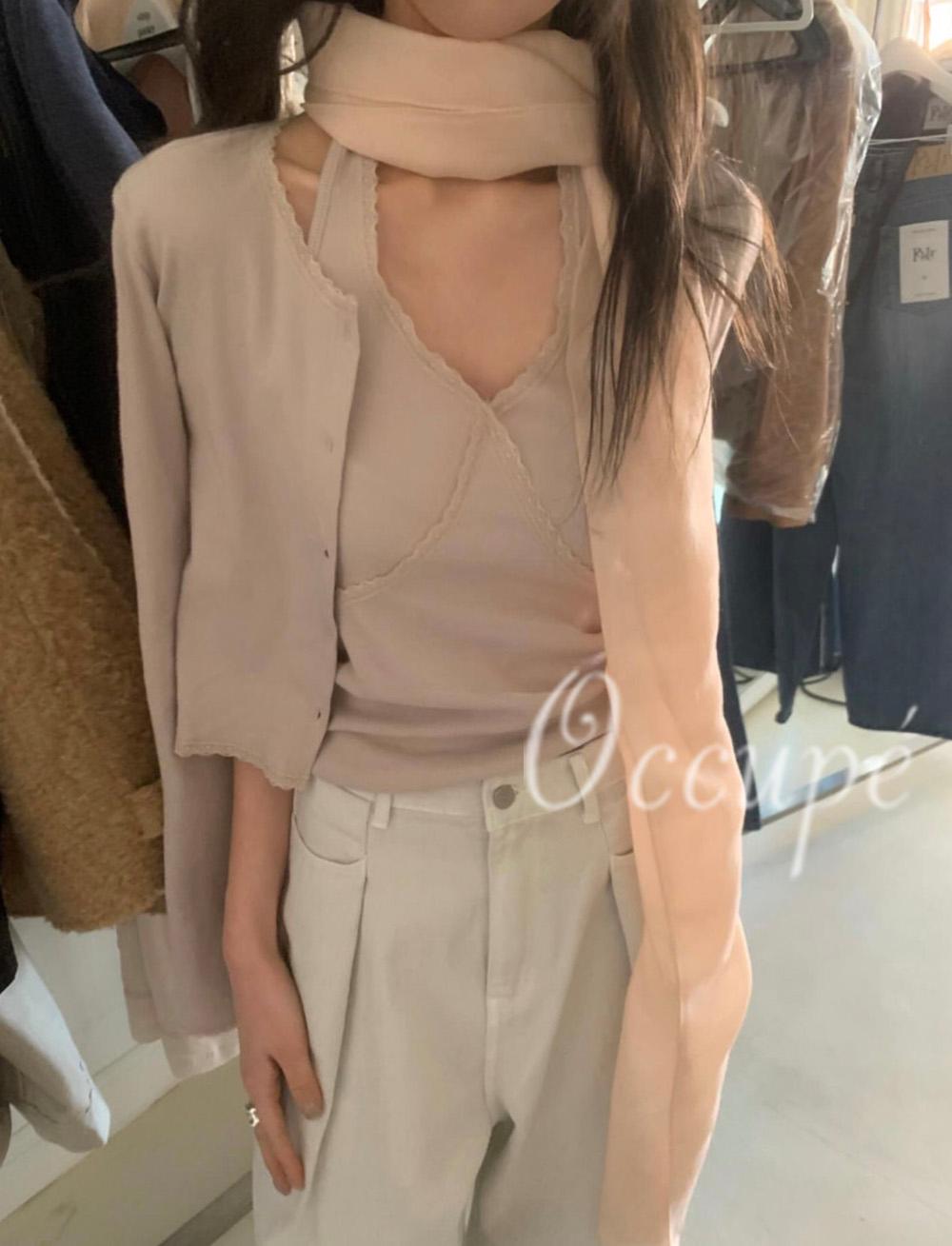 오큐페 포스터 코미 레이스 세트 가디건 (4col) poster 홀터 나시세트