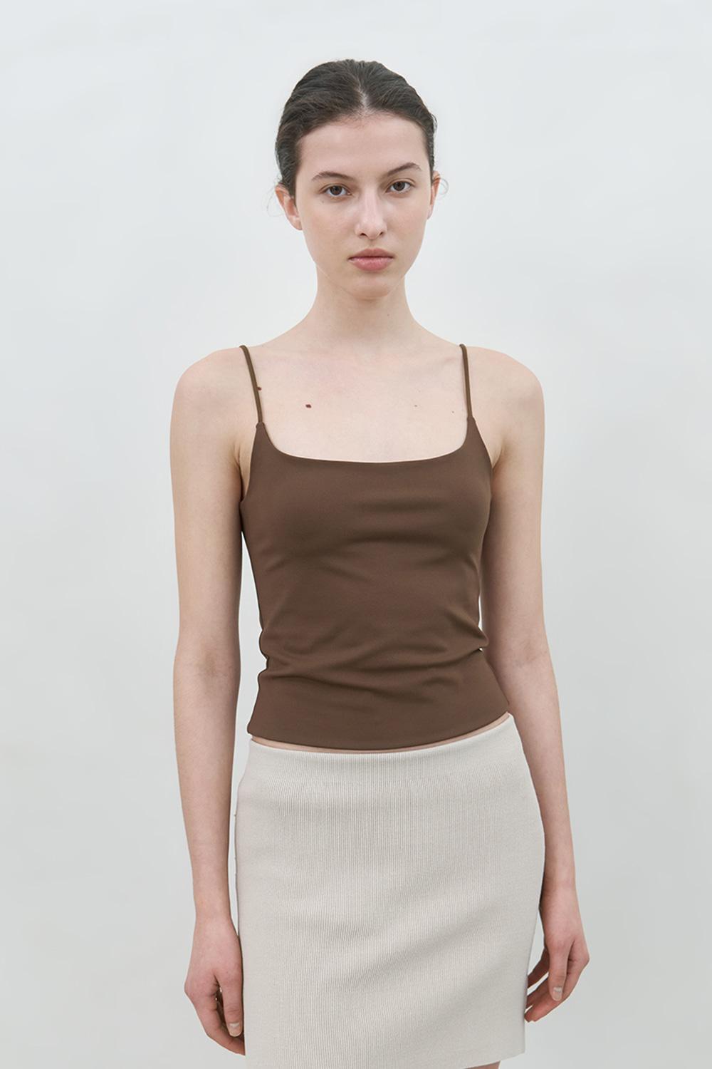 [4/2 RESERVED DELIVERY] BASE STRAP TOP (BROWN)