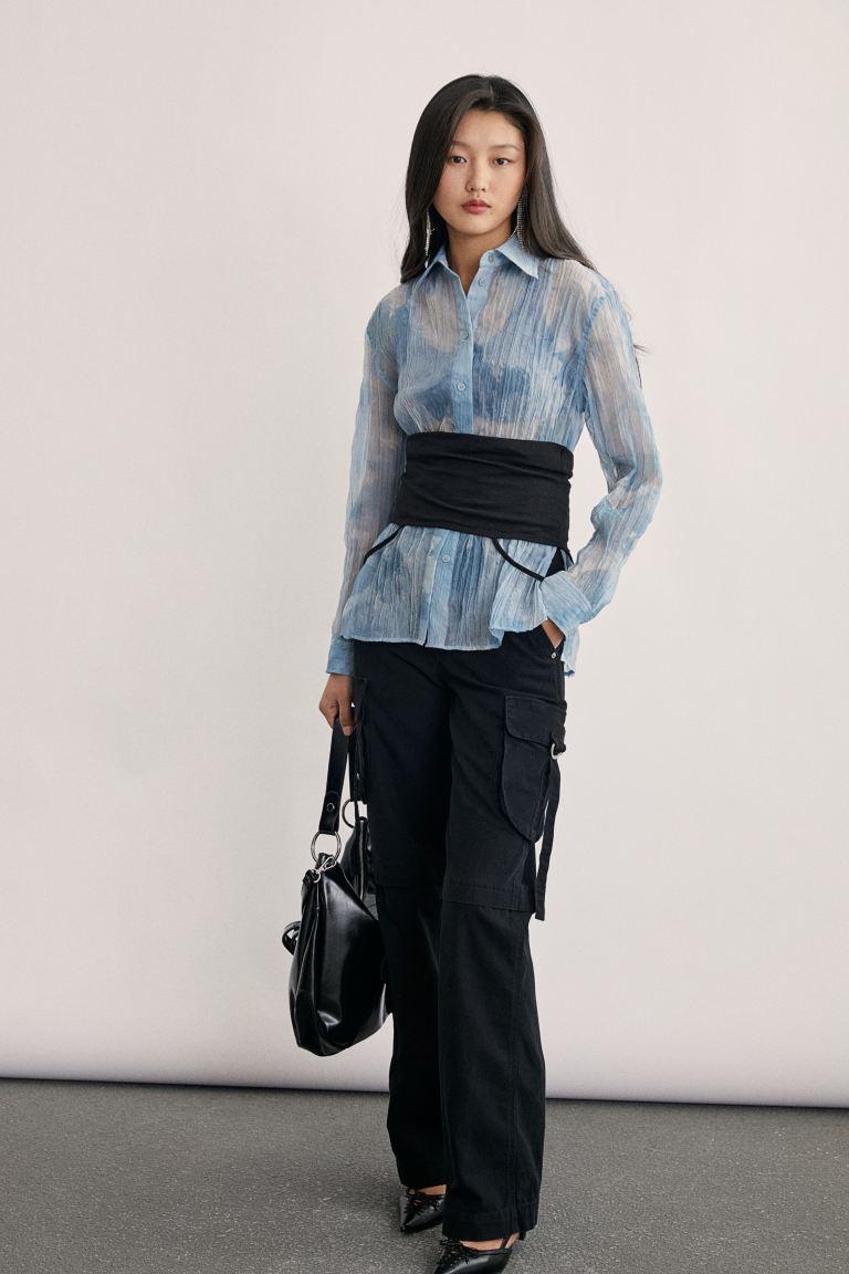 크링클 블라우스