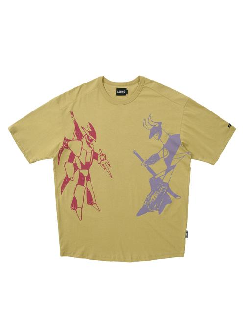 Robots Duel Oversized T-Shirt [Mustard]