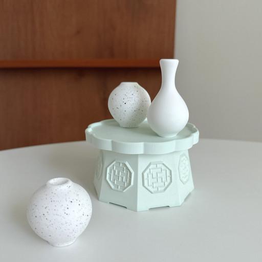 명절 추석 설선물 한국전통 달항아리 도자기 소반 오브제