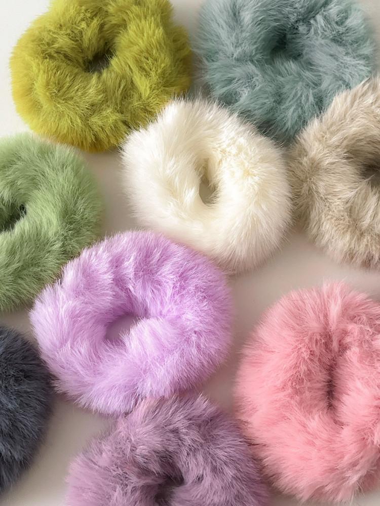 [SALE/1+1] 투미 퍼 겨울 파스텔 미니 스크런치 곱창 머리끈 (10color)