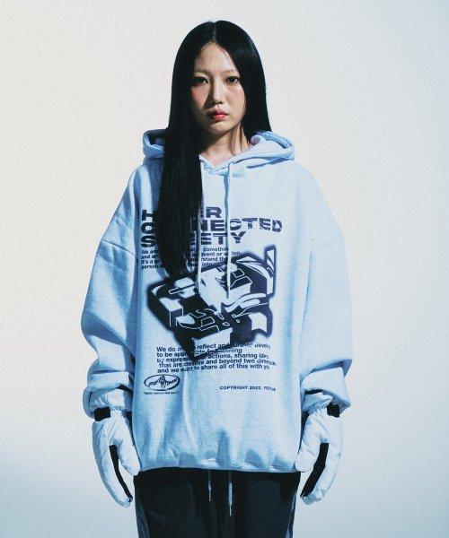 22 스틸 하이퍼 후드 - 화이트멜란지