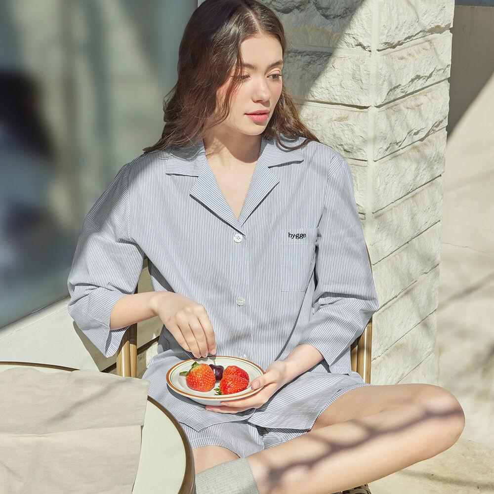 [MERRY][SET] 메리 시즌리스 파자마 세트 - 블랙스트라이프