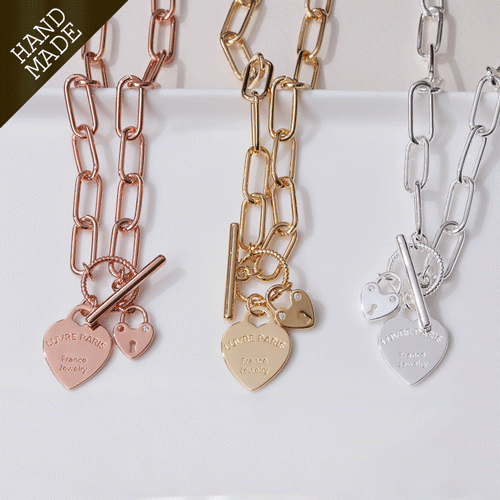 #신상 기간할인 50%★당일출고★ 루브르 하트 체인 목걸이NA0366