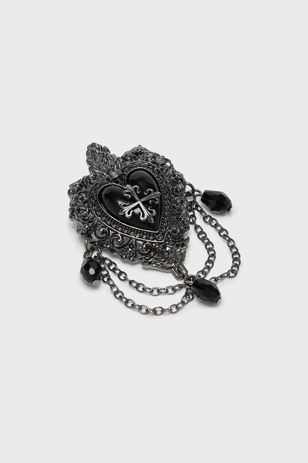 Darkmoor Academy Brooch - One Size / Black / 81% Zinc 7% Resin 4% Glass 4% Iron 4% Copper