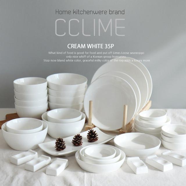 크림화이트 2인/4인/6인, 24P/35P 홈세트/그릇세트/양식기/파스타볼/식기세트