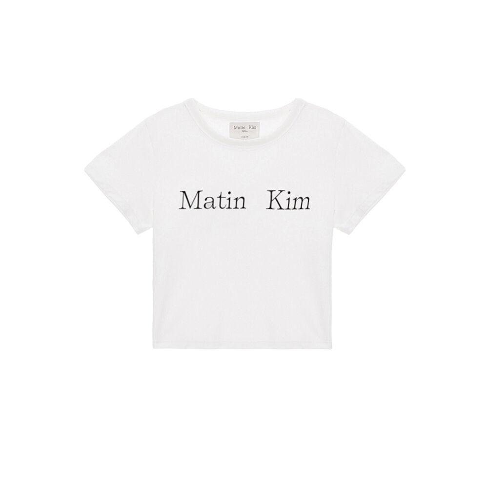 LOGO CROP TOP IN WHITE