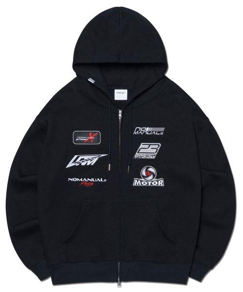 SPONSOR HOODED ZIP-UP - BLACK