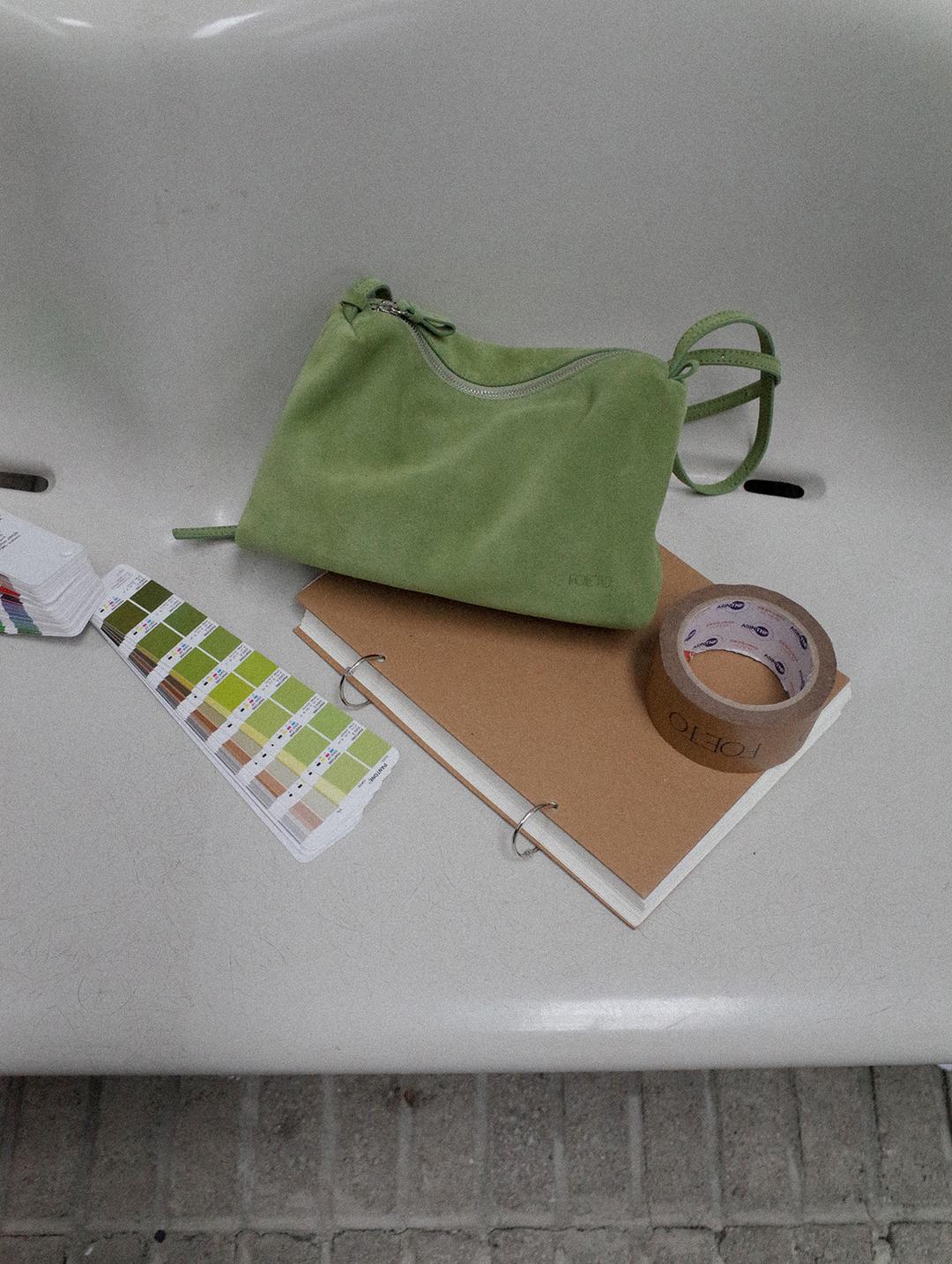 Aro suede bag (small ver.) -  matcha (exclusive)