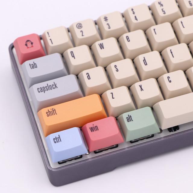 캔버스 귀여운 레트로 XDA 포인트 PBT 키캡 한성 레오폴드