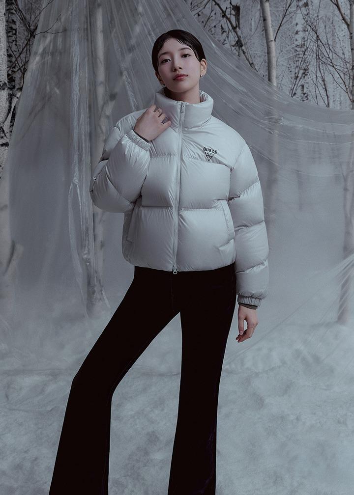 남녀공용 베이직 푸퍼_LIGHT GREY | 게스코리아