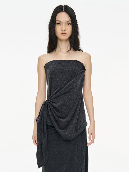 LAYERED FLARE TOP / CHARCOAL