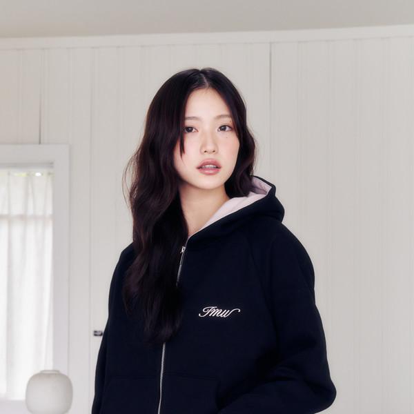 Raglan 2way Hood Zip-up(BLACK/양기모)