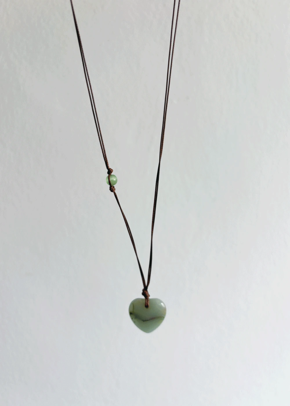 Heart clear necklace