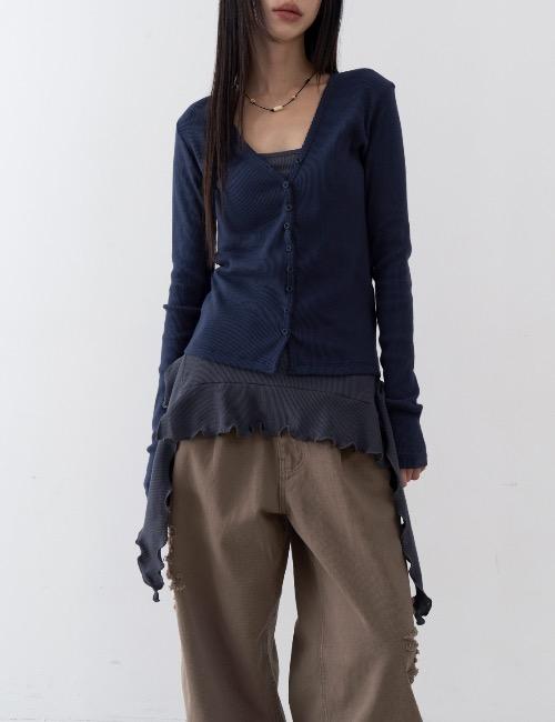 mini frill golgi cardigan