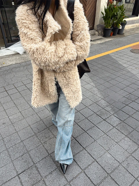 teddy half jacket (4color)