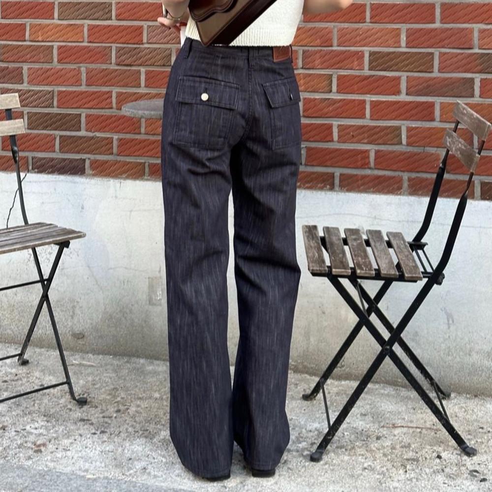 [리오더 2주소요] 키작녀청바지 생지 인디고 일자 포켓 데님 팬츠