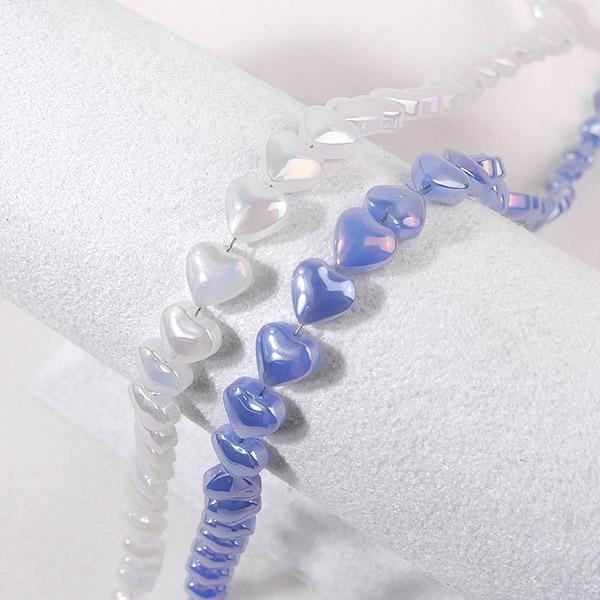 [4929-01]글라스통과형 오로라하트 8mm ,10개