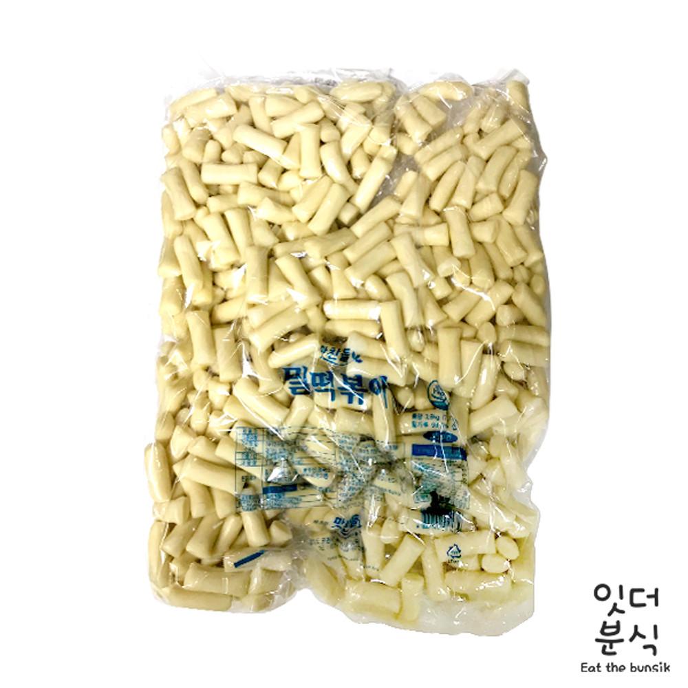 맛찬들 백미 밀정관절단이등분 3kg 당일제조 밀떡볶이 밀떡 말랑이떡 대용량 [잇더분식] [원산지:상세설명에 표시]