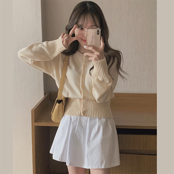 (주문폭주) 웬디 소프트 라운드넥 가디건 - 9C