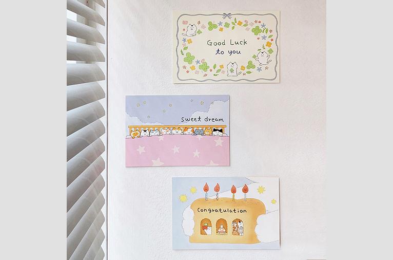 [버라이어티숨] 고양이 메시지 엽서