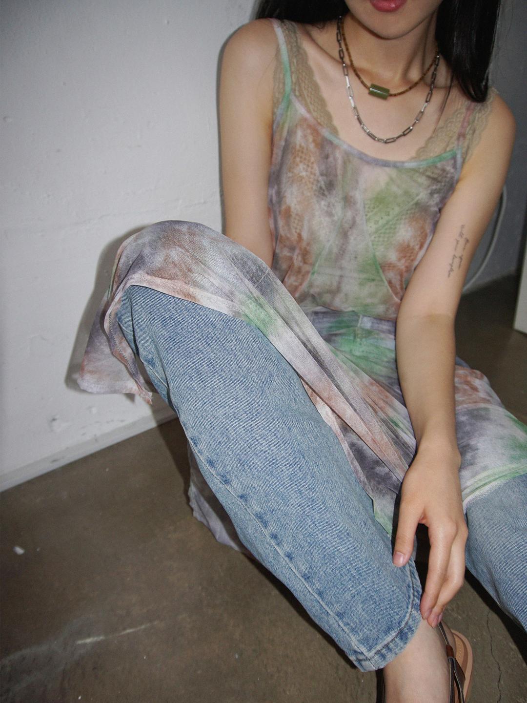 mesh tie-dye op