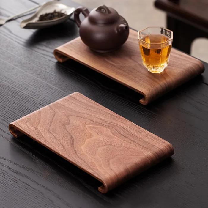 호두나무 라운드 트레이  인테리어 소품 다용도 받침대