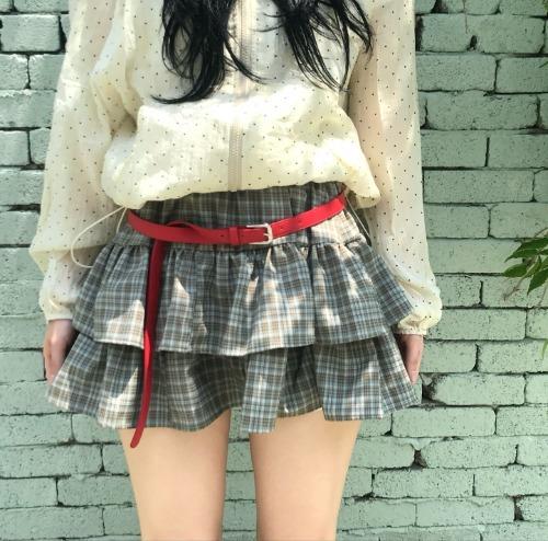 (4 C ᵒ l o🅡) 데일리 플로우 체크스커트