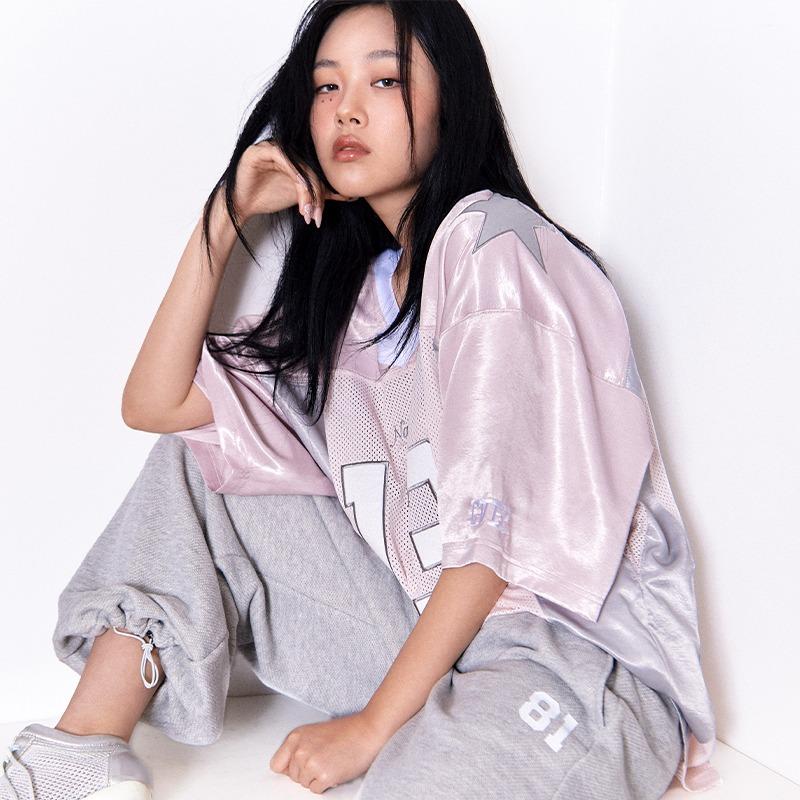 [9/9 예약배송][Re-Order] BIBI FOOTBALL T-SHIRT (BABY PINK)