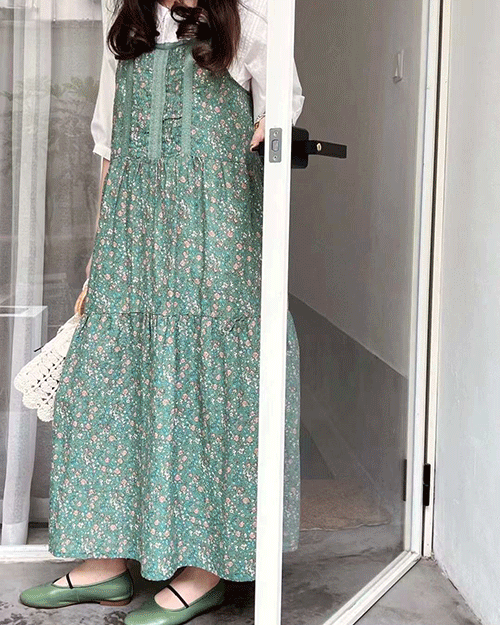 나염잔꽃원피스