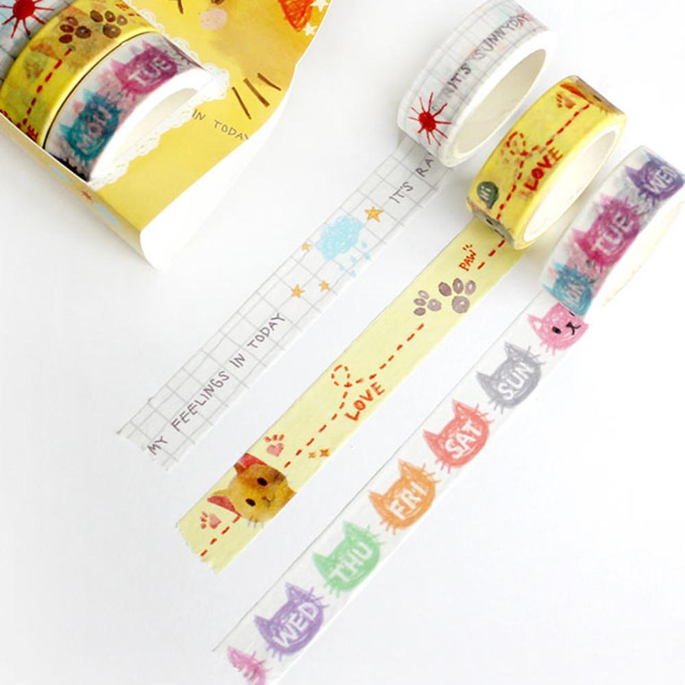 떼어쓰는 마스킹 테이프 60종 / 꽃 종이 레이스 다꾸 디자인 스티커 세트