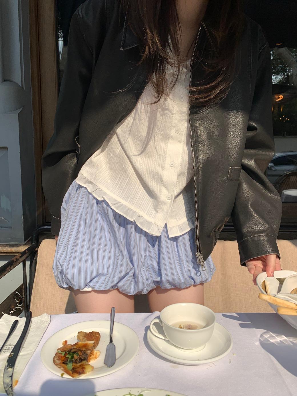 프릴리 LA. Stripe Balloon Shorts